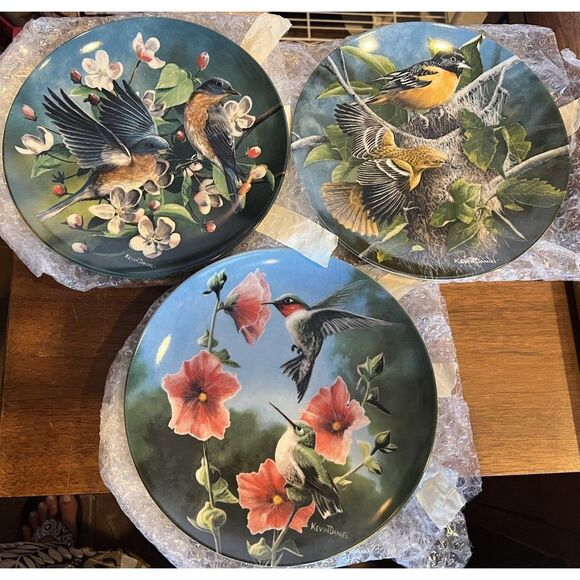 Vintage Knowles China Encyclopedia Britannica Birds of Your Garden Plate set - Picture 5 of 13